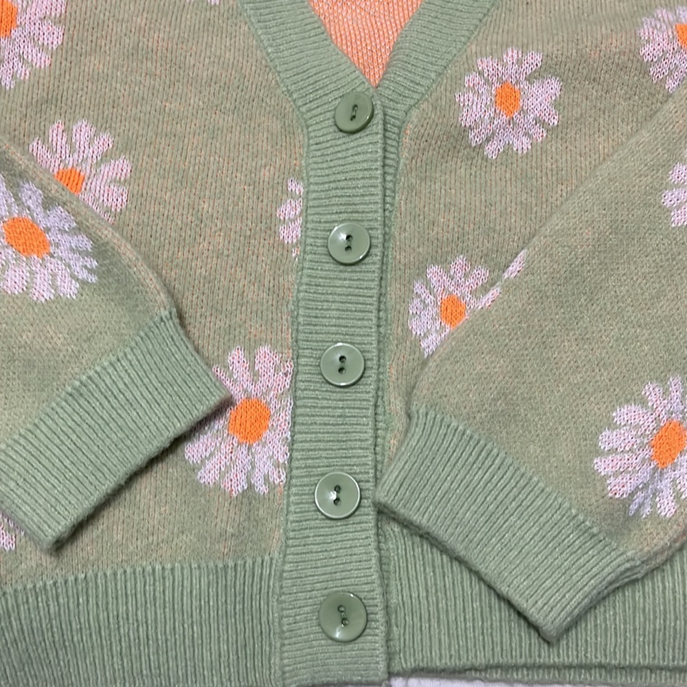 Floral Blanket Sweater/ cardigan - Picture 2 of 6